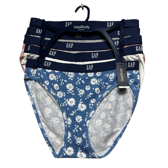 Gap Body Cotton Bikini Panties, 5 Pack, Small - Picture 1 of 8